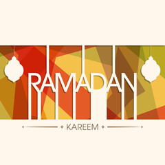 Ramadan greeting card for the Muslim community festival celebration.