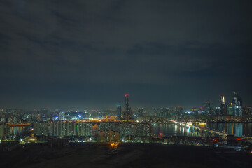 여의도 방면 화려한 서울 한강의 야경