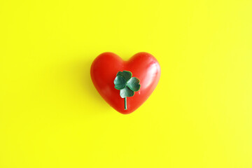 St. patrick's day background. Religious Christian Irish celebration. Four-leaf clover symbol of...