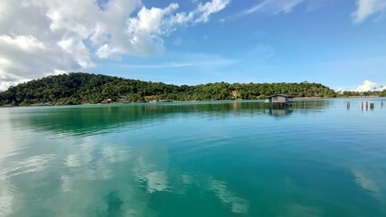 lake and mountains