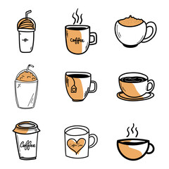 coffee cup vector isolated on white background , Vector illustration EPS 10