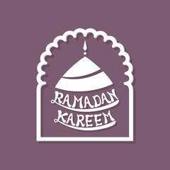 Ramadan greeting card for the Muslim community festival celebration.	
