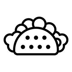 Salad taco icon. Outline salad taco vector icon for web design isolated on white background