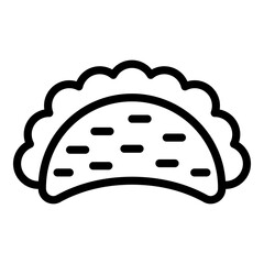 Healthy taco icon. Outline healthy taco vector icon for web design isolated on white background