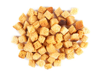 Pile of bread croutons