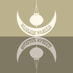 Ramadan greeting card for the Muslim community festival celebration.	
