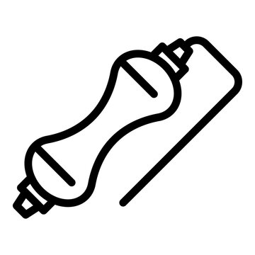 Fusible resistor icon. Outline fusible resistor vector icon for web design isolated on white background