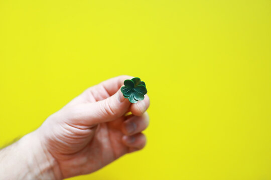 St. patrick's day background. Religious Christian Irish celebration. Four-leaf clover symbol of good luck.