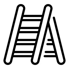 Worker ladder icon. Outline worker ladder vector icon for web design isolated on white background