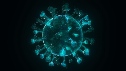 3d Rendered Illustration of Corona Virus. High quality 3d illustration
