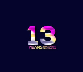 13 Year Anniversary Day background Concept