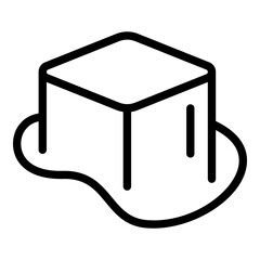 Creme caramel icon. Outline creme caramel vector icon for web design isolated on white background