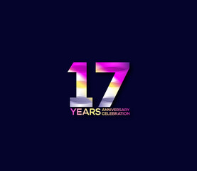 17 Year Anniversary Day background Concept