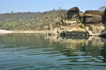 River With Stone Landscape View H.P India