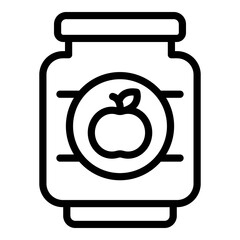 Apple preserves icon. Outline apple preserves vector icon for web design isolated on white background