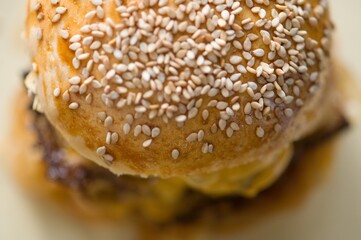 Cheeseburger  hausgemacht, glutenfreie Burger Buns