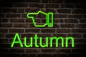Fototapeta premium neon sign Autumn