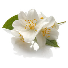 Jasmine flowers isolated on white background cutout