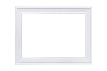 White wooden frame on a white background