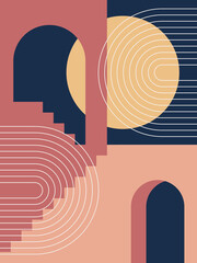 Modern Poster Art. Abstract Wall Art. Digital Interior Decoration Art.