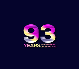 93 Year Anniversary Day background Concept