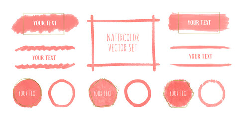 水彩　フレーム　セット　赤