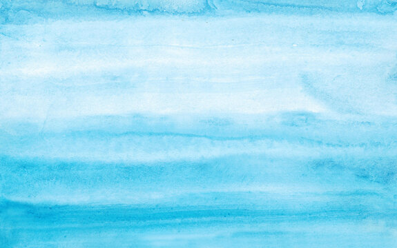 Blue watercolor texture. Watercolor background. Drawn by hand. For banners, posters and other designs. © Juli-art