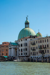 Naklejka premium Building on the Grand Canal, city of Venice, Italy, Europe