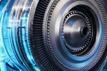 A structural element of a turbine with blades for aviation and power generation.