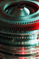 A structural element of a turbine with blades for aviation and power generation.