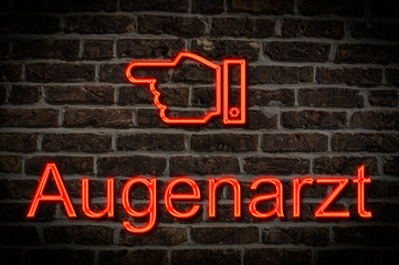 Leuchtreklame Augenarzt