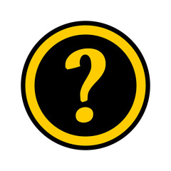 Question Mark Round Warning Icon. Vector Image.