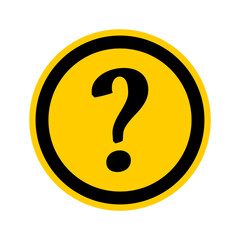 Question Mark Round Warning Icon. Vector Image.
