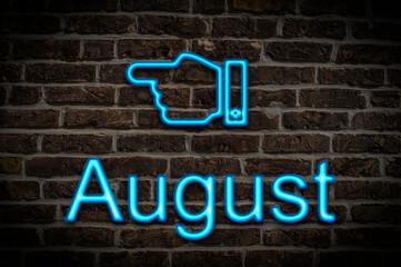 Leuchtreklame August