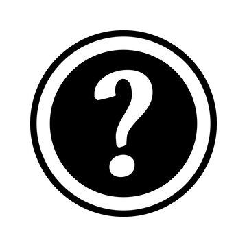 Question Mark Round Warning Icon. Vector Image.