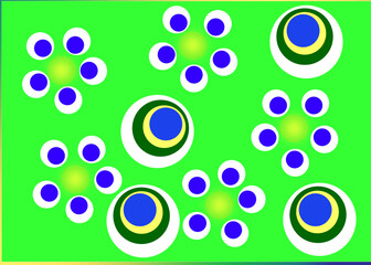 Flowers on a light green background