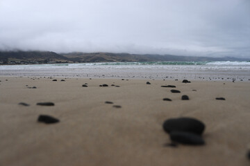 footprints on the beach