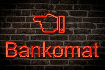 Leuchtreklame Bankomat