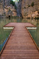 Beautiful landscape in the Charco azul de Chulilla, Valencia, Spain.