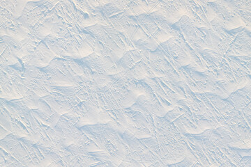 Snow plain  top aerial view for background