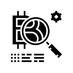 token development ico glyph icon vector. token development ico sign. isolated contour symbol black illustration