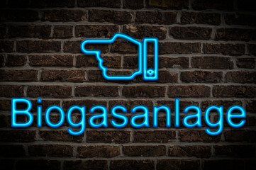 Leuchtreklame Biogasanlage
