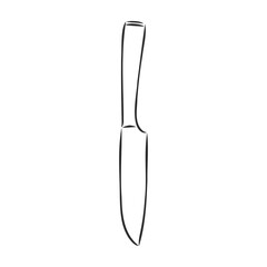 knife kitchen sketch. vector illustration. knife, vector sketch