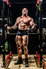 Fototapeta na wymiar Bodybuilder in the Gym