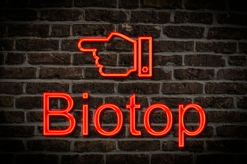 Leuchtreklame Biotop