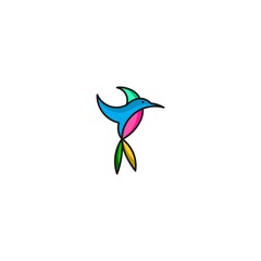 Naklejka premium Bird Abstract Logo design vector design colorful