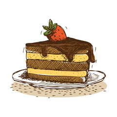 Cake Doodle Illustration