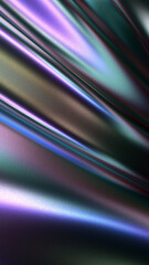 Very beautiful iridescent paper. Holographic Foil. Wonderful magic abstract background. Colorful fantasy wallpaper. Trendy pastel art. 3D rendering