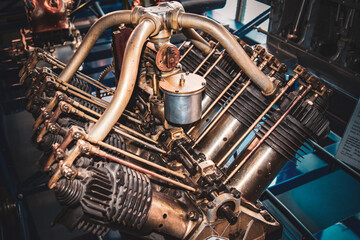 close up of an engine