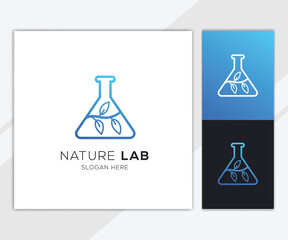 Nature lab logo template suitable for scientist company